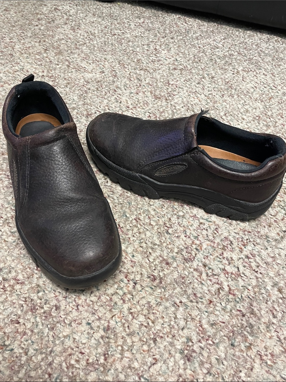 Roper Men's brown Leather slip on/off Shoes - Dark Brown